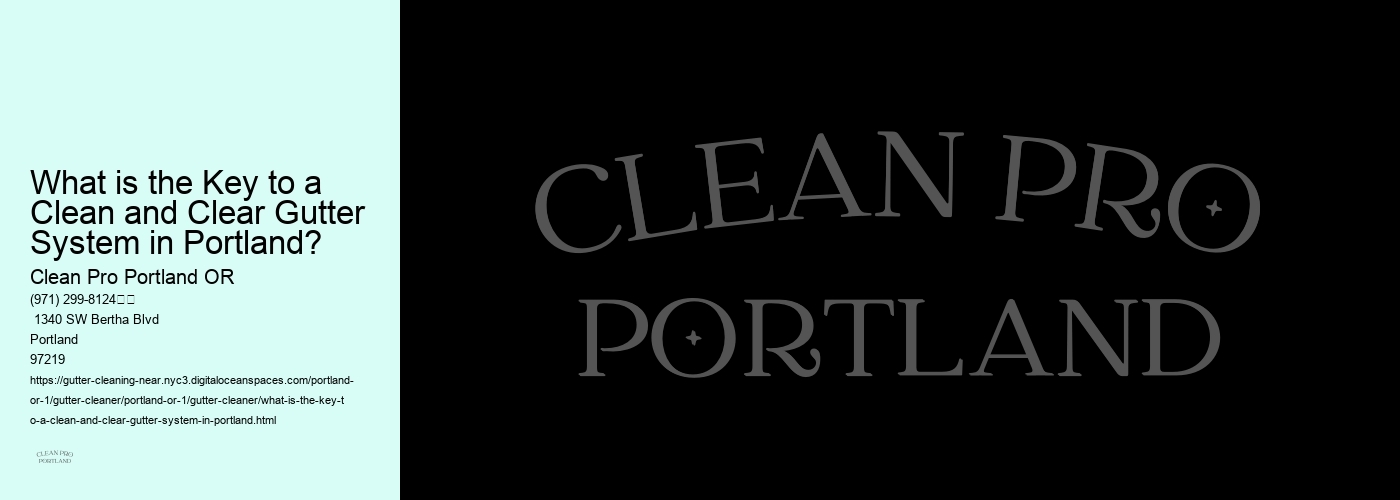 What is the Key to a Clean and Clear Gutter System in Portland? 