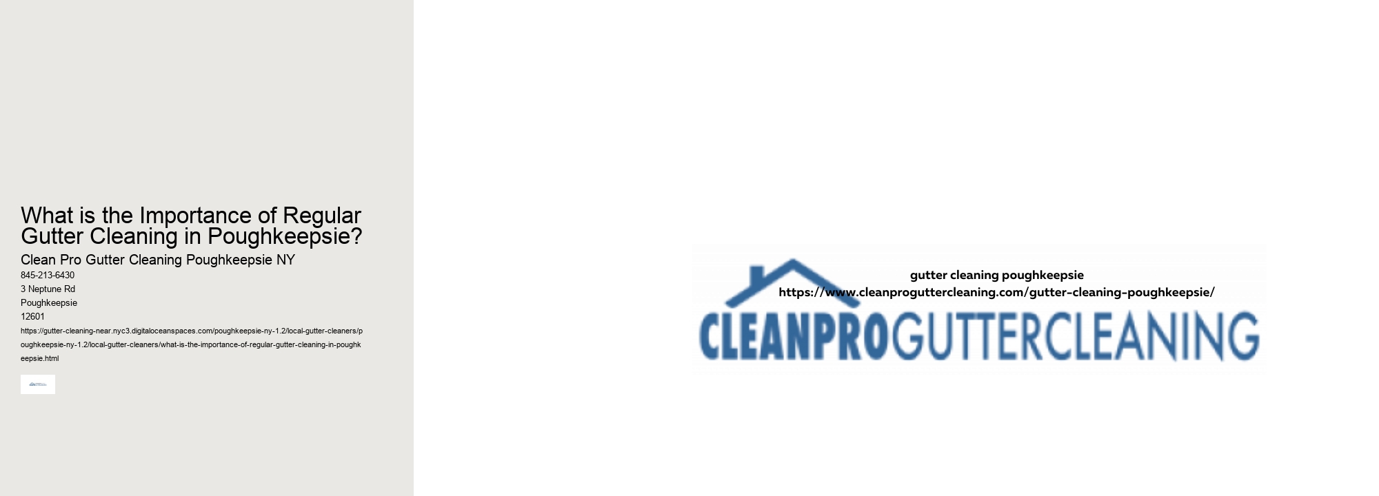 What is the Importance of Regular Gutter Cleaning in Poughkeepsie? 