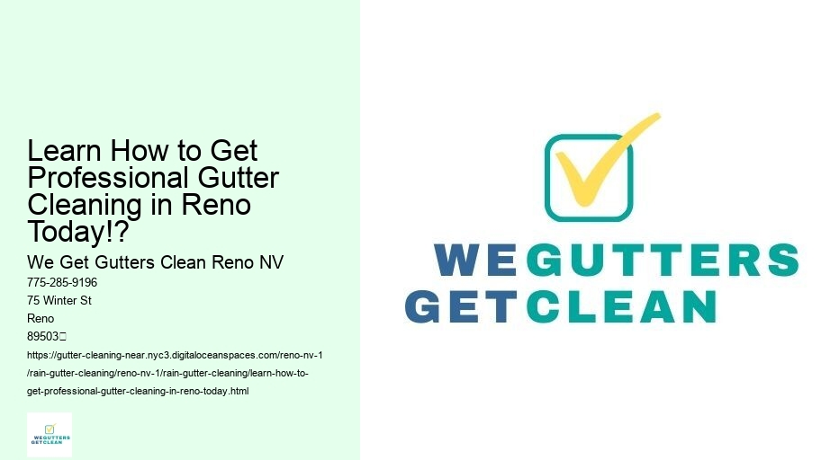 Learn How to Get Professional Gutter Cleaning in Reno Today!?
