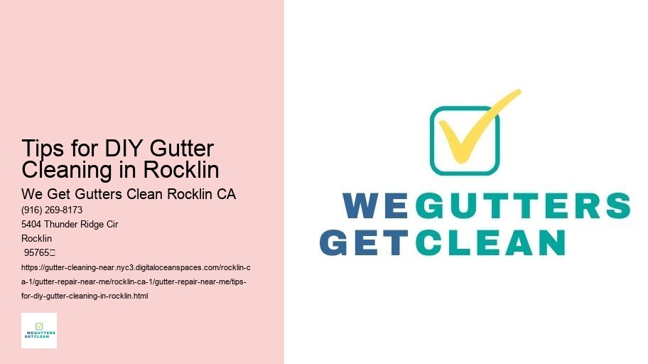 Tips for DIY Gutter Cleaning in Rocklin 
