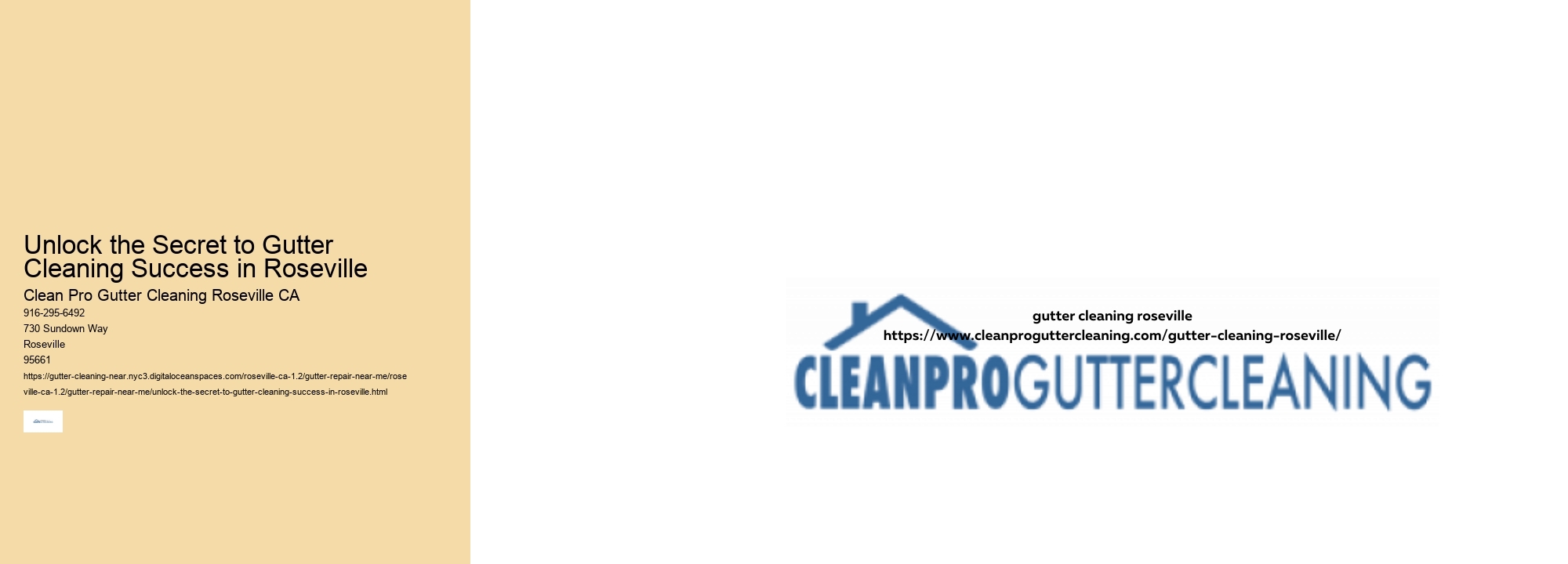 Unlock the Secret to Gutter Cleaning Success in Roseville 