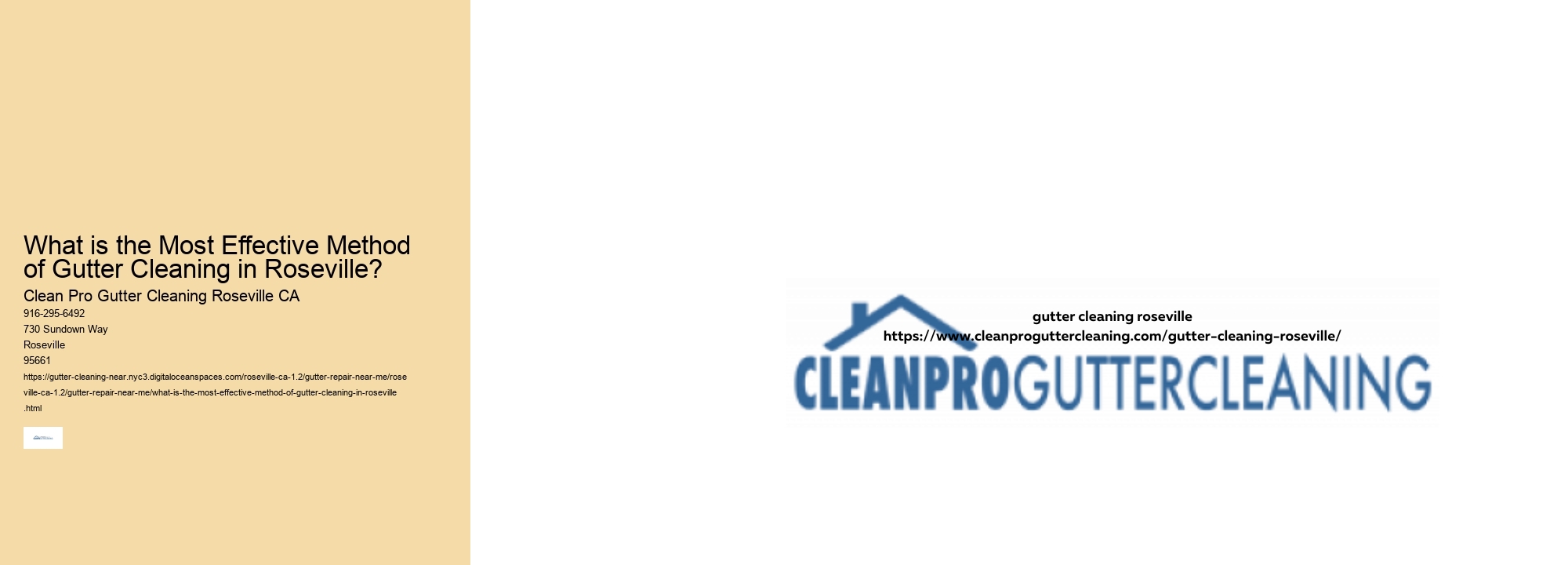 What is the Most Effective Method of Gutter Cleaning in Roseville? 