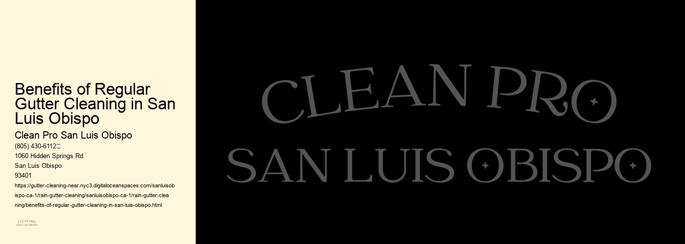 Benefits of Regular Gutter Cleaning in San Luis Obispo 