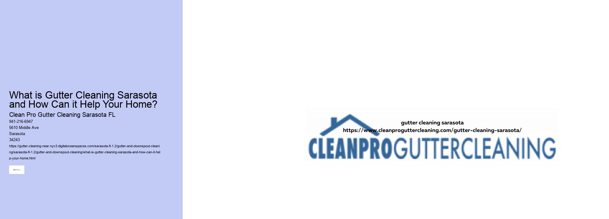 What is Gutter Cleaning Sarasota and How Can it Help Your Home? 