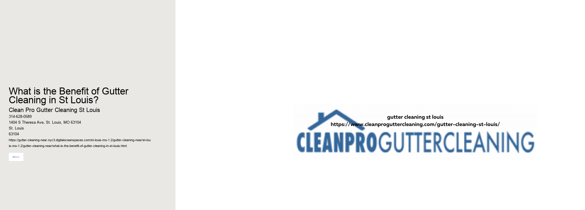 What is the Benefit of Gutter Cleaning in St Louis? 