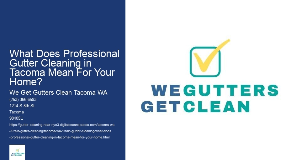 What Does Professional Gutter Cleaning in Tacoma Mean For Your Home?