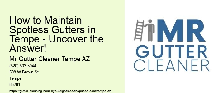 How to Maintain Spotless Gutters in Tempe - Uncover the Answer!