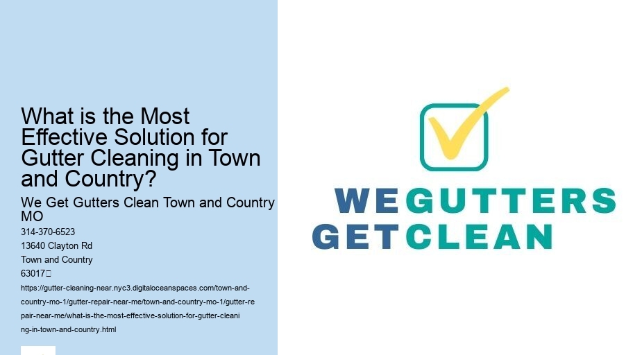 What is the Most Effective Solution for Gutter Cleaning in Town and Country?