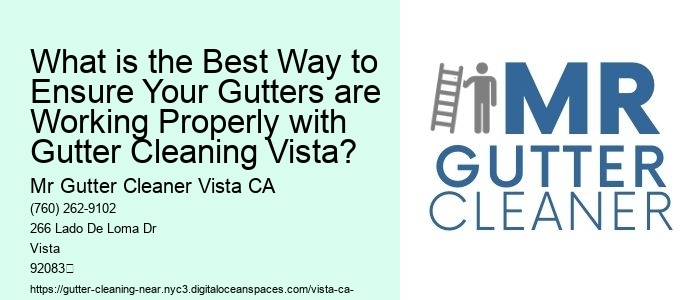 What is the Best Way to Ensure Your Gutters are Working Properly with Gutter Cleaning Vista?