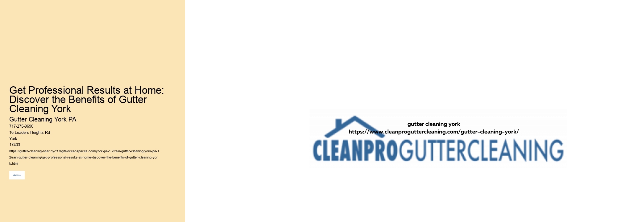 Get Professional Results at Home: Discover the Benefits of Gutter Cleaning York