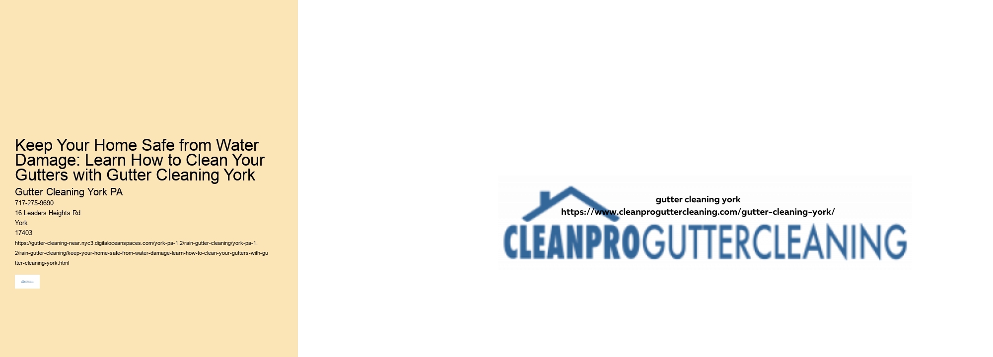 Keep Your Home Safe from Water Damage: Learn How to Clean Your Gutters with Gutter Cleaning York