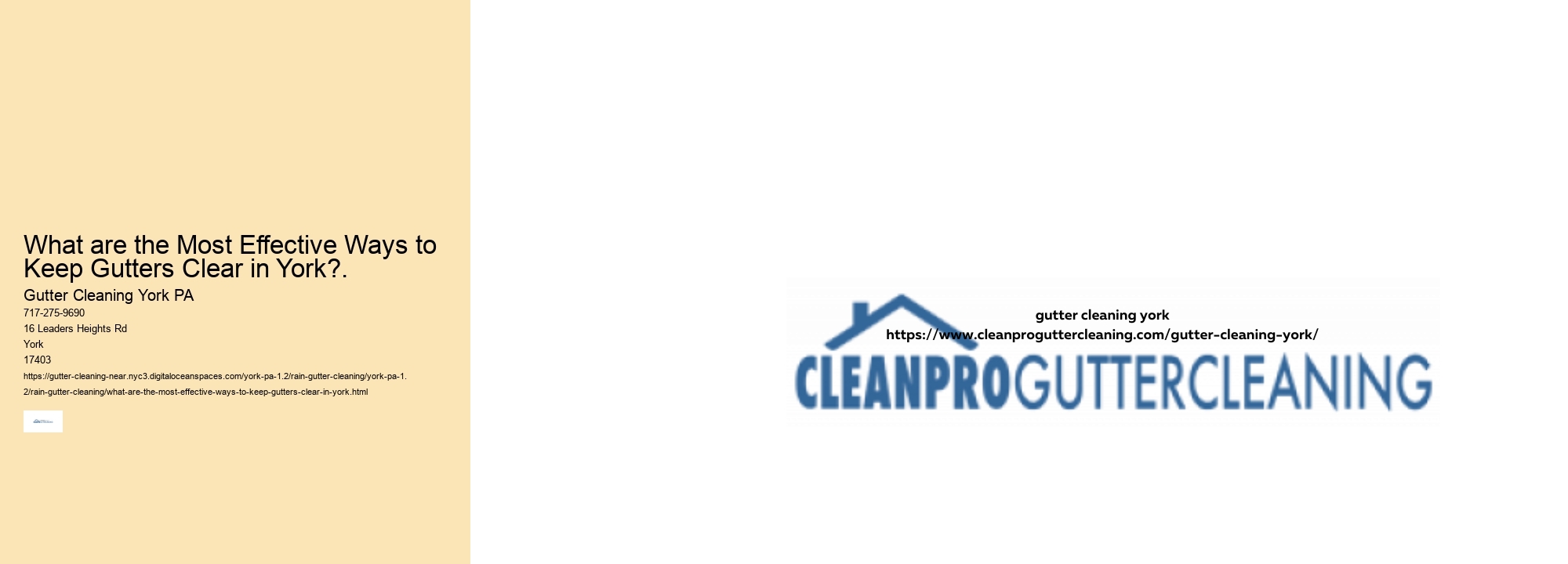 What are the Most Effective Ways to Keep Gutters Clear in York?.