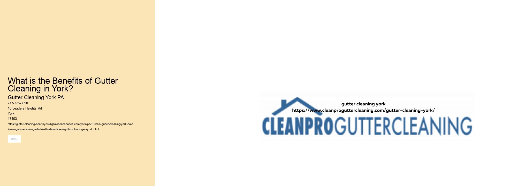 What is the Benefits of Gutter Cleaning in York?